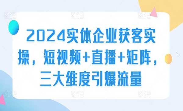 实体企业获客网赚项目-副业赚钱-互联网创业-资源整合-影视资源无忧云创
