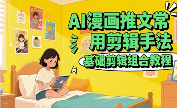 AI漫画推文剪辑手法网赚项目-副业赚钱-互联网创业-资源整合-影视资源无忧云创