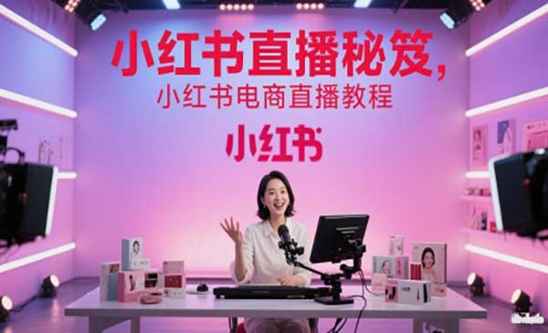 小红书直播秘笈，小红书电商直播教程网赚项目-副业赚钱-互联网创业-资源整合-影视资源无忧云创
