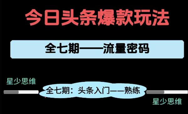 头条系列全七期项目拆解，全是干货，新手从0-1必经过程，99的人会踩的坑网赚项目-副业赚钱-互联网创业-资源整合-影视资源无忧云创