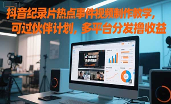 抖音纪录片热点事件视频制作教学，可过伙伴计划，多平台分发撸收益网赚项目-副业赚钱-互联网创业-资源整合-影视资源无忧云创