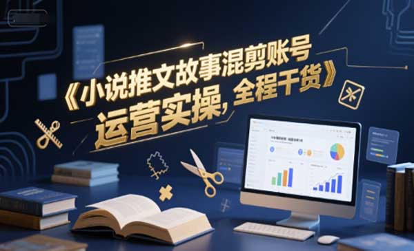 小说推文故事混剪账号运营实操，全程干货网赚项目-副业赚钱-互联网创业-资源整合-影视资源无忧云创