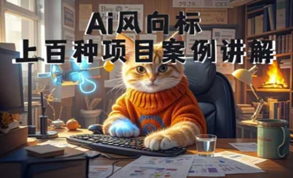 Ai风向标-附100种项目案例玩法-0基础小白到大神ai视频商业应用教学网赚项目-副业赚钱-互联网创业-资源整合-影视资源无忧云创
