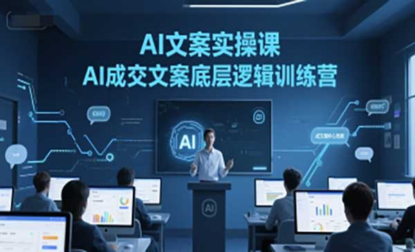 AI文案实操课，AI成交文案底层逻辑训练营网赚项目-副业赚钱-互联网创业-资源整合-影视资源无忧云创