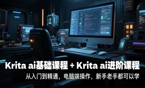 krita ai基础课程+Krita ai进阶课程，从入门到精通，电脑端操作，新手老手都可以学网赚项目-副业赚钱-互联网创业-资源整合-影视资源无忧云创