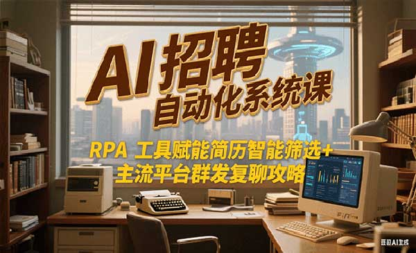 人人都可以学的AI自动化招聘课【最新】网赚项目-副业赚钱-互联网创业-资源整合-影视资源无忧云创
