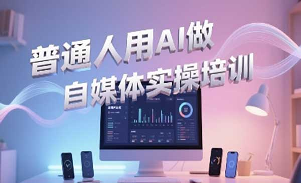普通一个人用AI做自媒体，助你轻松开启AI自媒体创作之路网赚项目-副业赚钱-互联网创业-资源整合-影视资源无忧云创