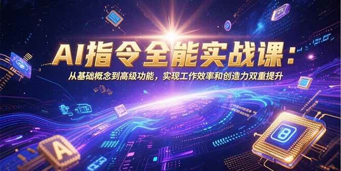 AI指令全能实战课：从基础概念到高级功能，实现工作效率和创造力双重提升网赚项目-副业赚钱-互联网创业-资源整合-影视资源无忧云创