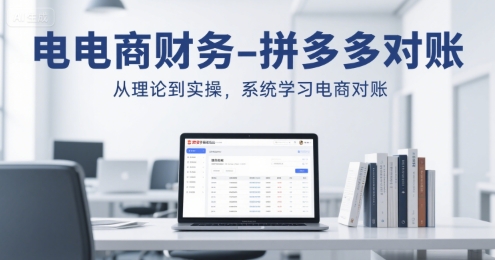 电商财务-拼多多对账，从理论到实操，系统学习电商对账网赚项目-副业赚钱-互联网创业-资源整合-影视资源无忧云创