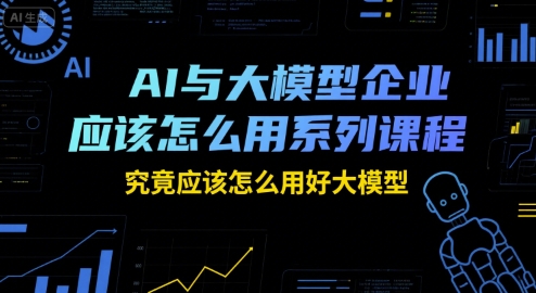 AI与大模型企业应该怎么用系列课程，究竟应该怎么用好大模型网赚项目-副业赚钱-互联网创业-资源整合-影视资源无忧云创