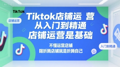 Tiktok店铺运营从入门到精通，店铺运营是基础，不懂运营店铺，瞎折腾店铺就是折腾自己网赚项目-副业赚钱-互联网创业-资源整合-影视资源无忧云创
