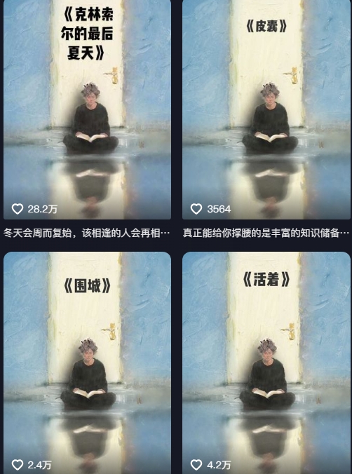 AI制作爆款书单，抖音42粉丝博主书单号制作拆解，单条视频28W赞网赚项目-副业赚钱-互联网创业-资源整合-影视资源无忧云创