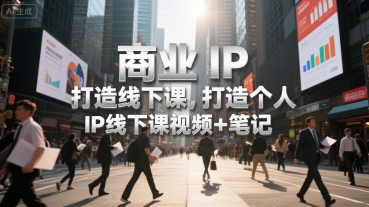 商业IP打造线下课，打造个人 IP线下课视频+笔记网赚项目-副业赚钱-互联网创业-资源整合-影视资源无忧云创