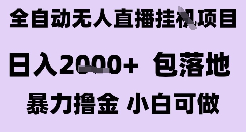 最新全自动抖音无人直播挂G项目，日入2k+ 包落地暴力撸金，小白可做网赚项目-副业赚钱-互联网创业-资源整合-影视资源无忧云创